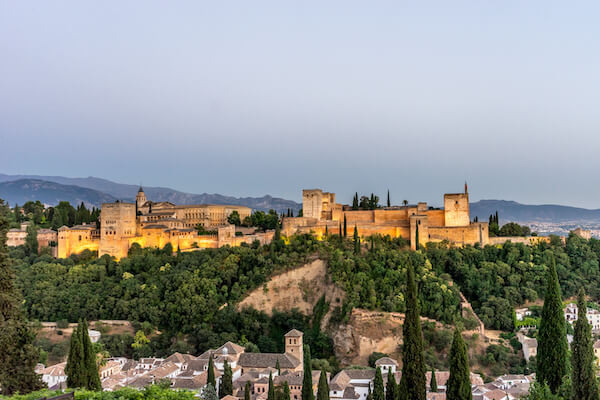 grenade vue mirador alhambra coucher soleil andalousie espagne monplanvoyage