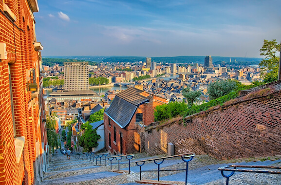 liege escalier panorama vue ville belgique monplanvoyage