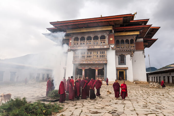 gangtey moine bhoutan monplanvoyage