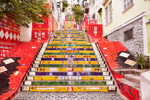 rio de janeiro street art escalier architecture bresil monplanvoyage