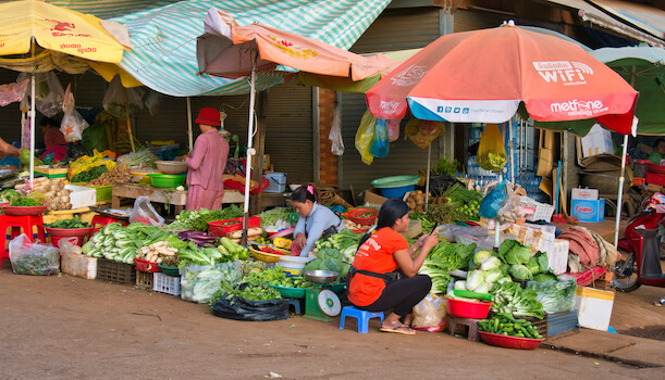 senmonorom marche food cambodge monplanvoyage