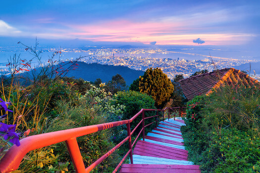 penang colline vue escalier georgetown malaisie monplanvoyage