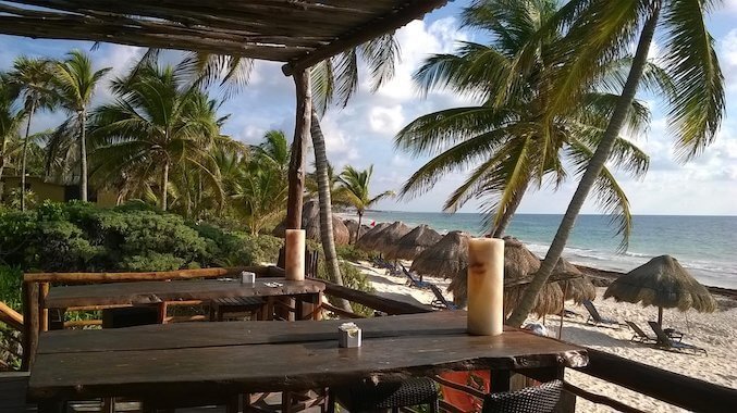 tulum hotel hebergement plage palmier restaurant terrasse caraibes plage yucatan mexique monplanvoyage