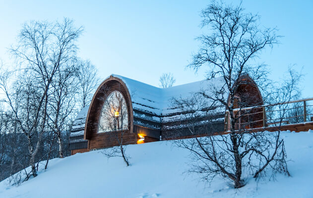 kirkenes cabine hotel hebergement architecture bois norvege monplanvoyage
