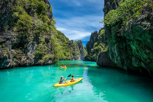palawan ile kayak eau turquoise philippines archipel monplanvoyage