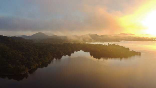 sorabora lac lever soleil paysage srilanka monplanvoyage