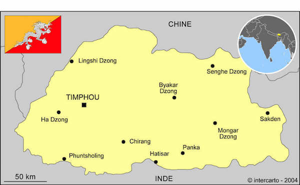 bhoutan carte monplanvoyage