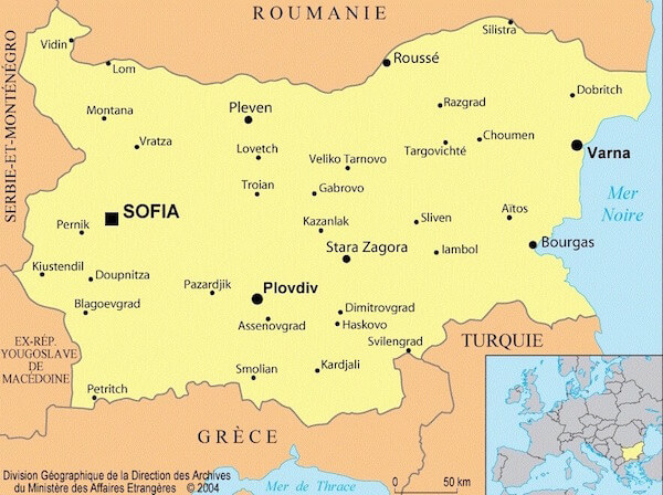 bulgarie carte monplanvoyage