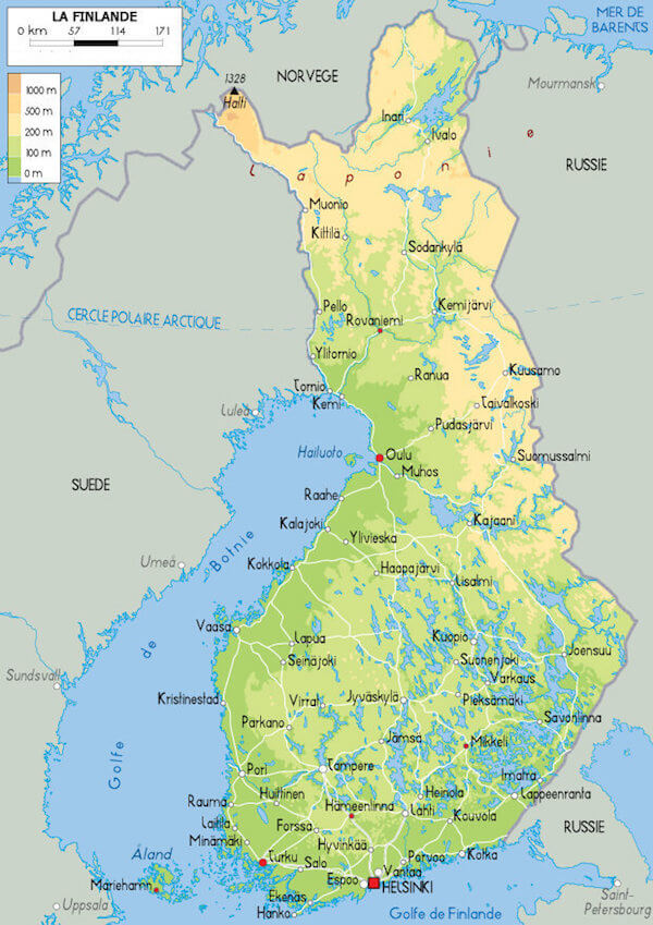 finlande carte monplanvoyage