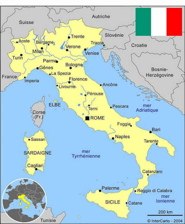 italie carte monplanvoyage