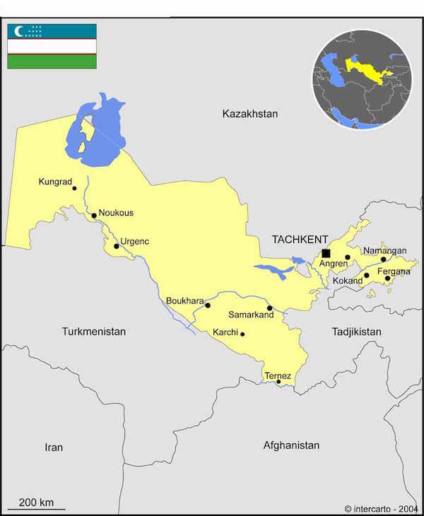 ouzbekistan carte monplanvoyage